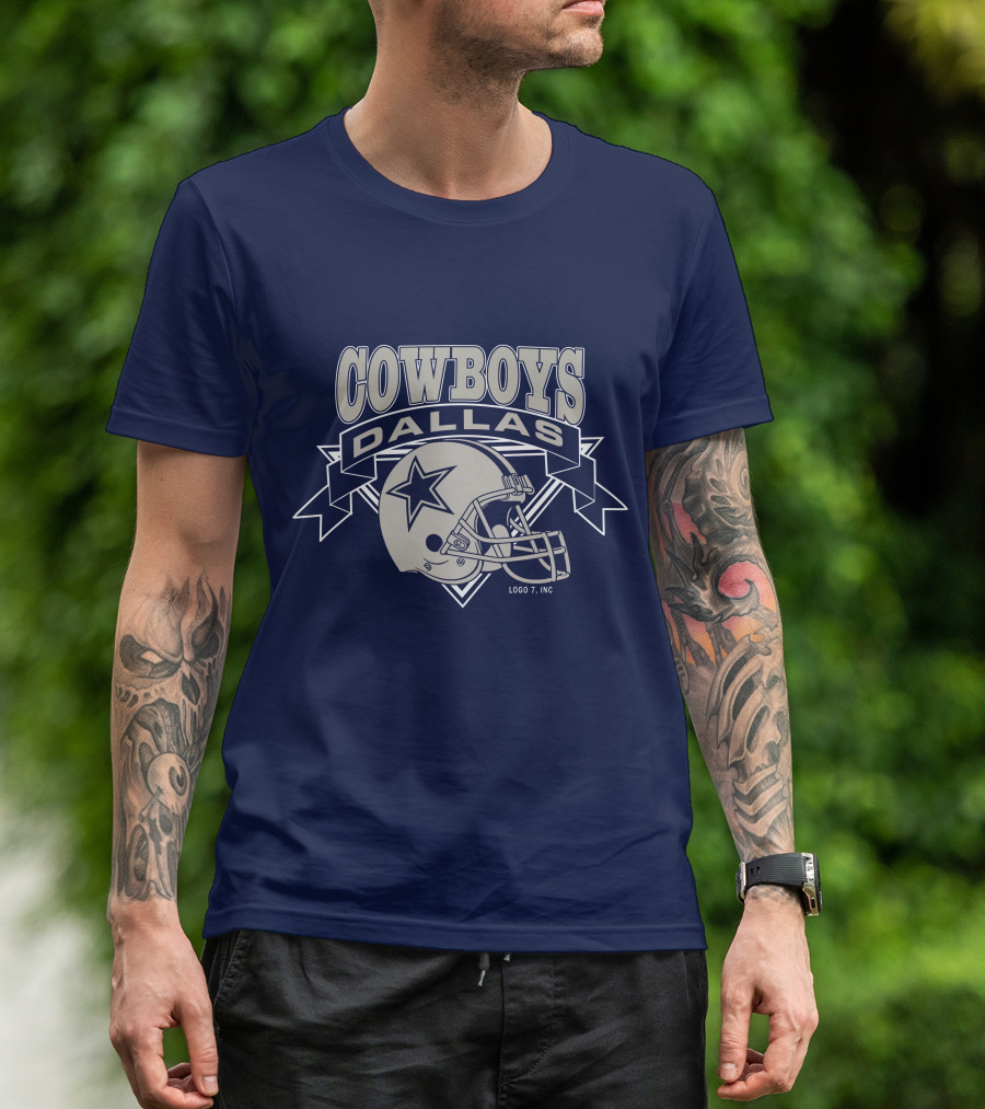 Dallas Cowboys Logo 7 Inc Helmet Star T-Shirt