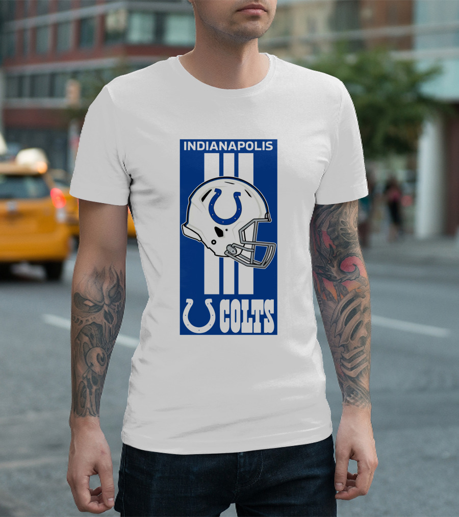 Indianapolis Colts Helmet Logo T-Shirt