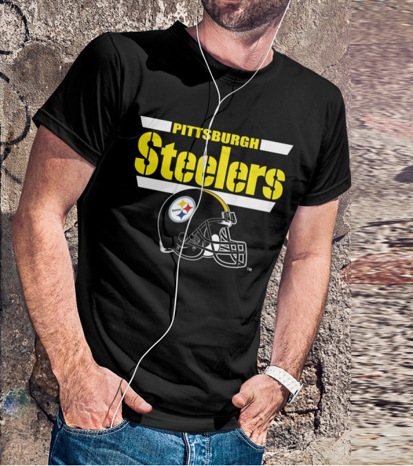 Pittsburgh Steelers Helmet Logo NFL Fan Gear T-Shirt