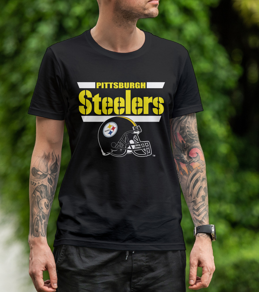 Pittsburgh Steelers Helmet Logo NFL Fan Gear T-Shirt