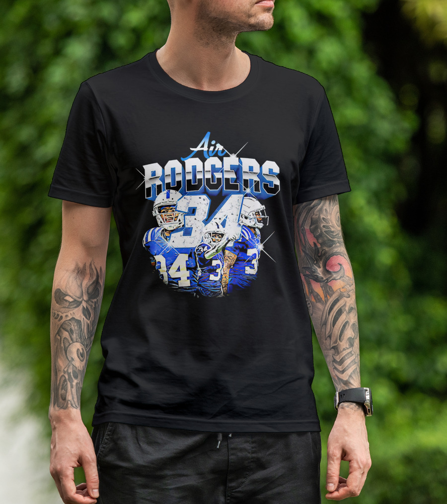 Air Rodgers 34 Indianapolis Colts Players T-Shirt