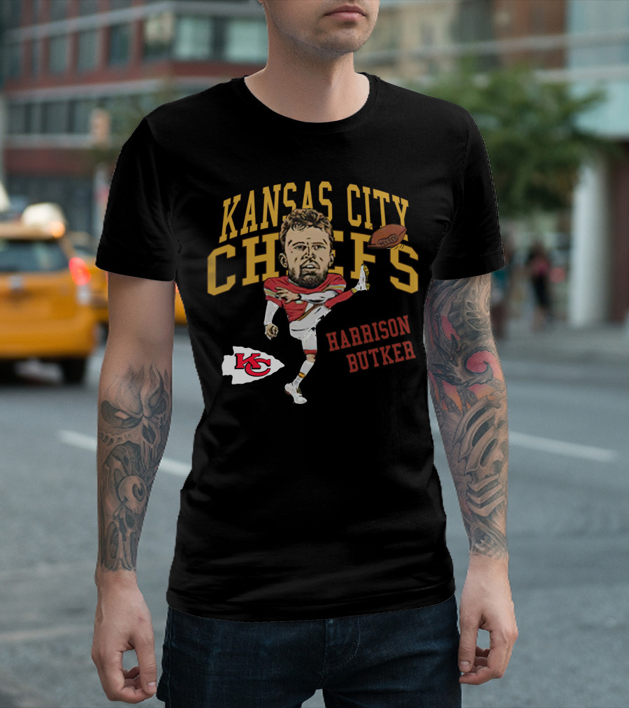Kansas City Chiefs Harrison Butker Football Kick KC T-Shirt