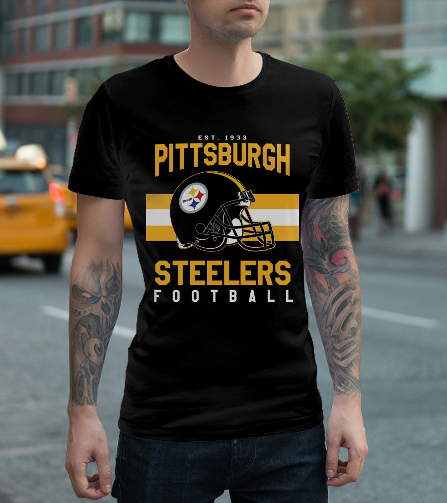 Pittsburgh Steelers Football Est. 1933 Helmet T-Shirt