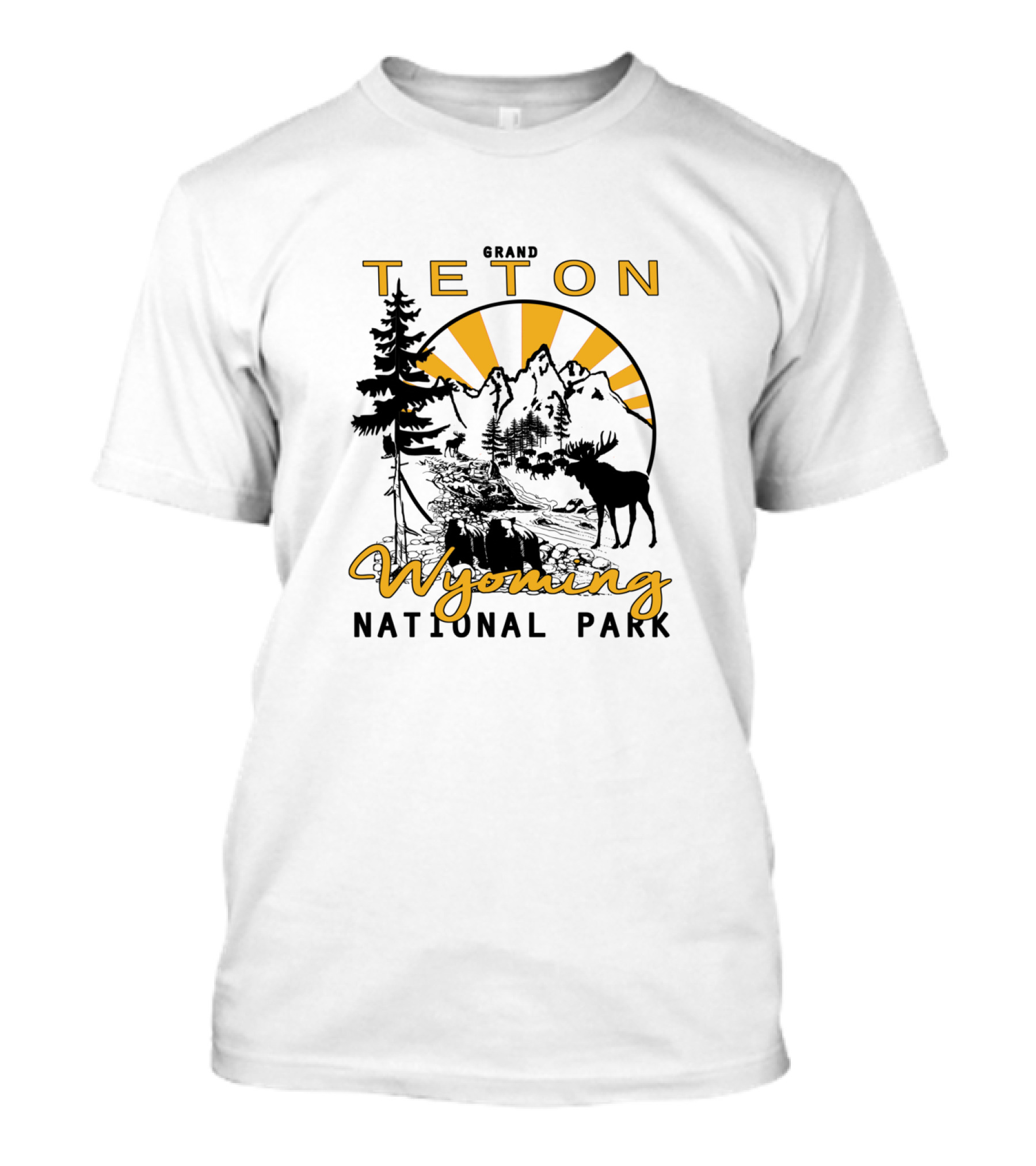 Grand Teton Wyoming National Park Scenic Mountains And Wildlife T-Shirt