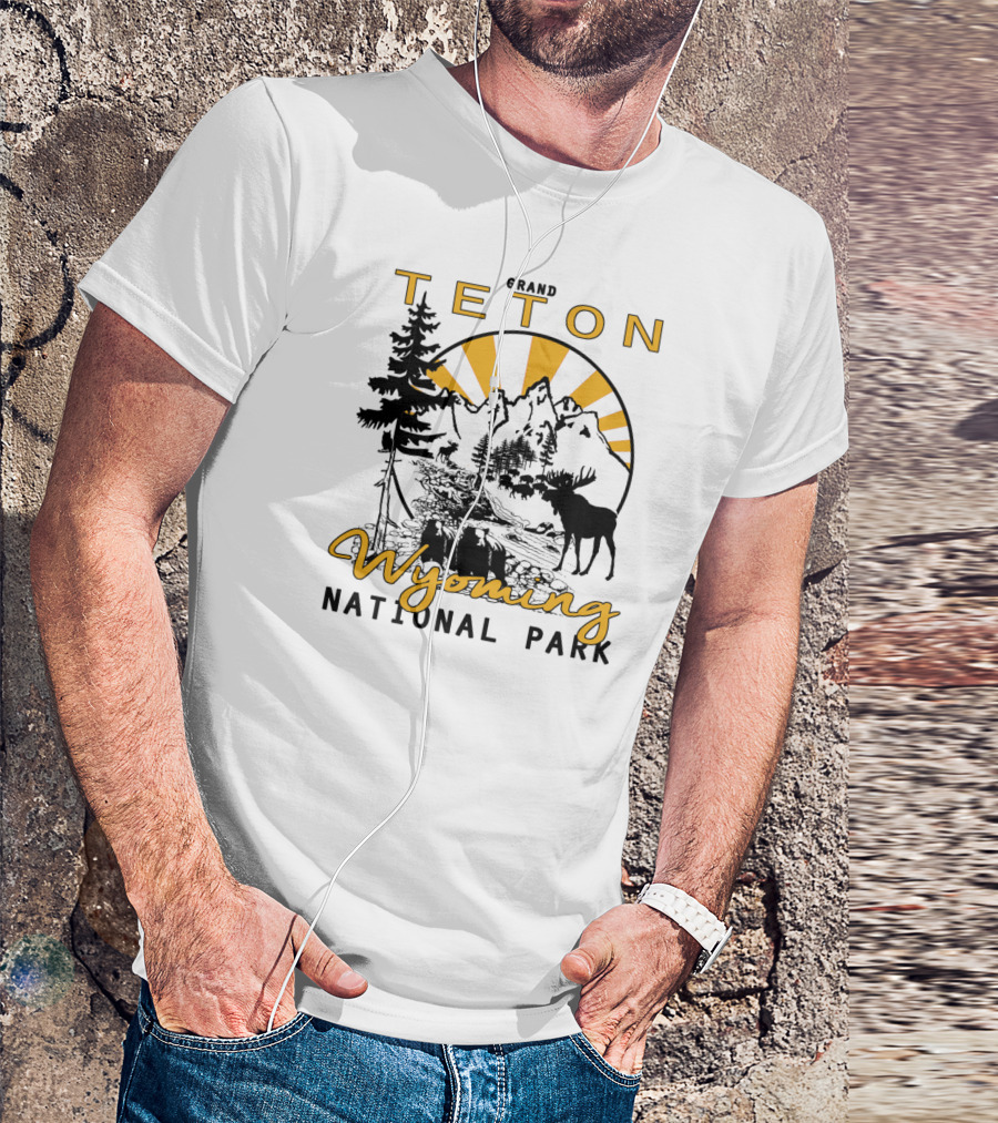 Grand Teton Wyoming National Park Scenic Mountains And Wildlife T-Shirt