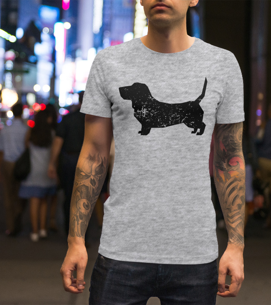 Distressed Basset Hound Dog Owner T-Shirt