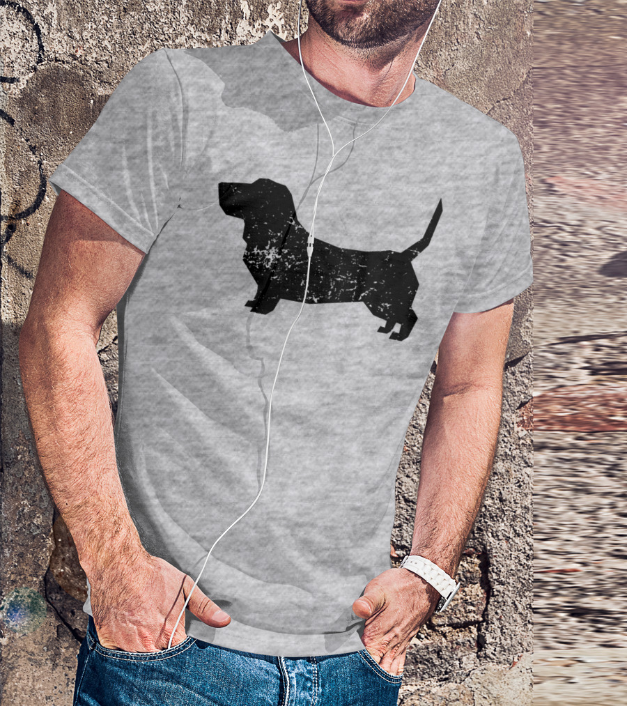 Distressed Basset Hound Dog Owner T-Shirt