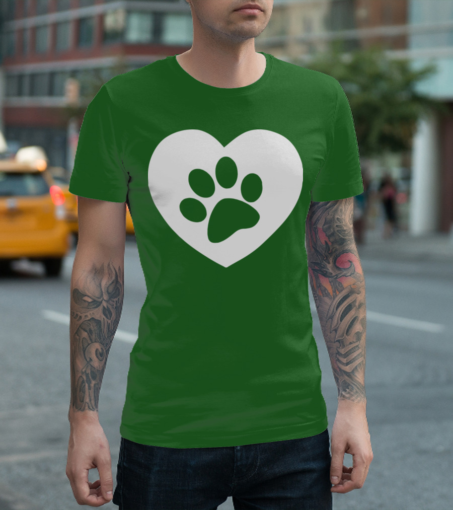Heart Paw Animal Love T-Shirt