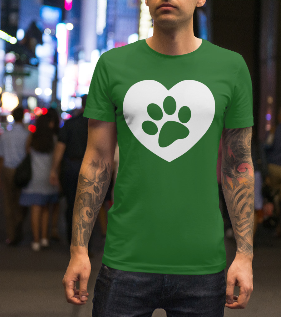 Heart Paw Animal Love T-Shirt