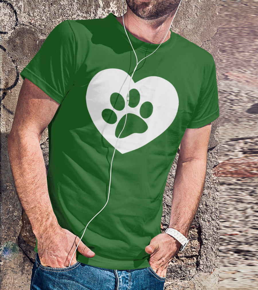 Heart Paw Animal Love T-Shirt