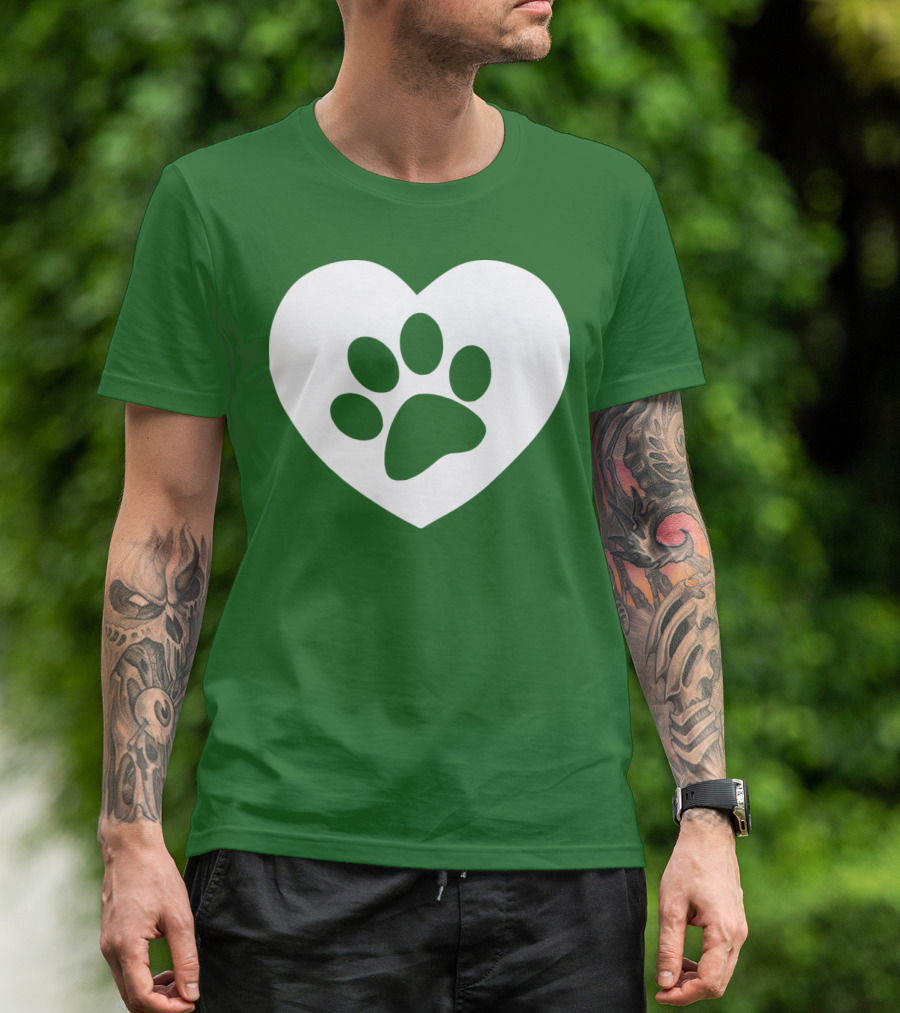 Heart Paw Animal Love T-Shirt