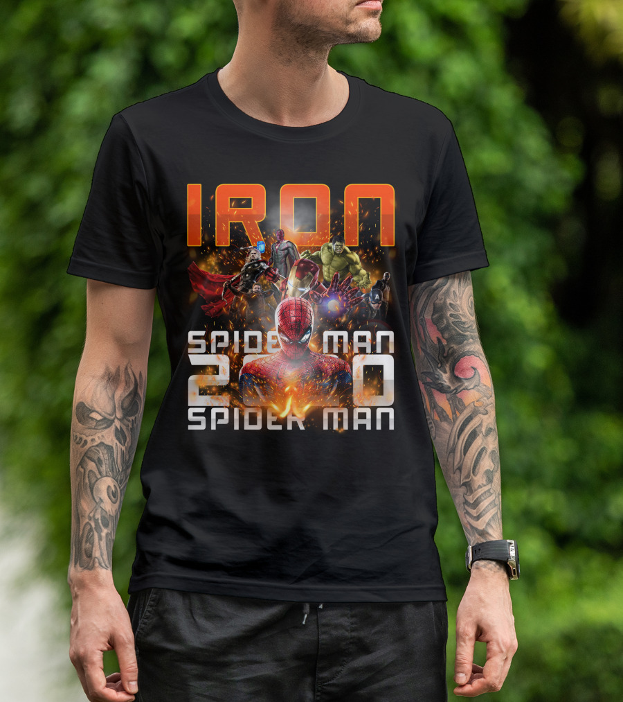 Iron Spider Man 2.0 Avengers Hulk Captain America Thor T-Shirt