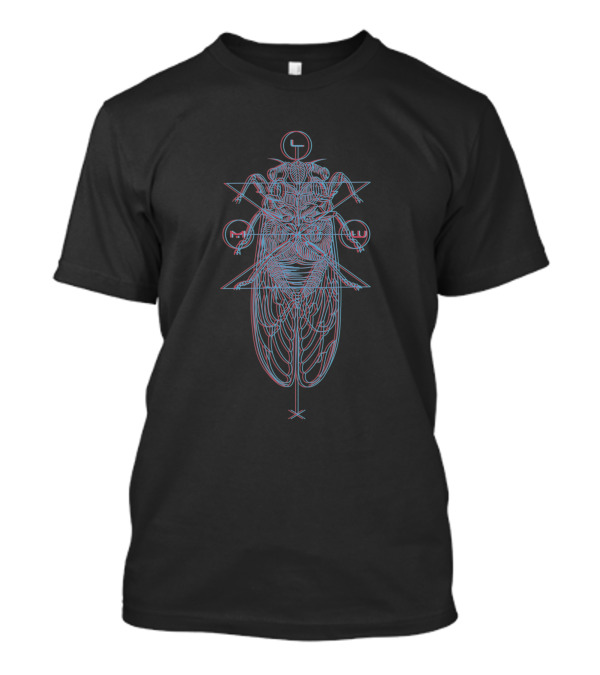 3D Cicada Geometric Neon Design 406864 T-Shirt