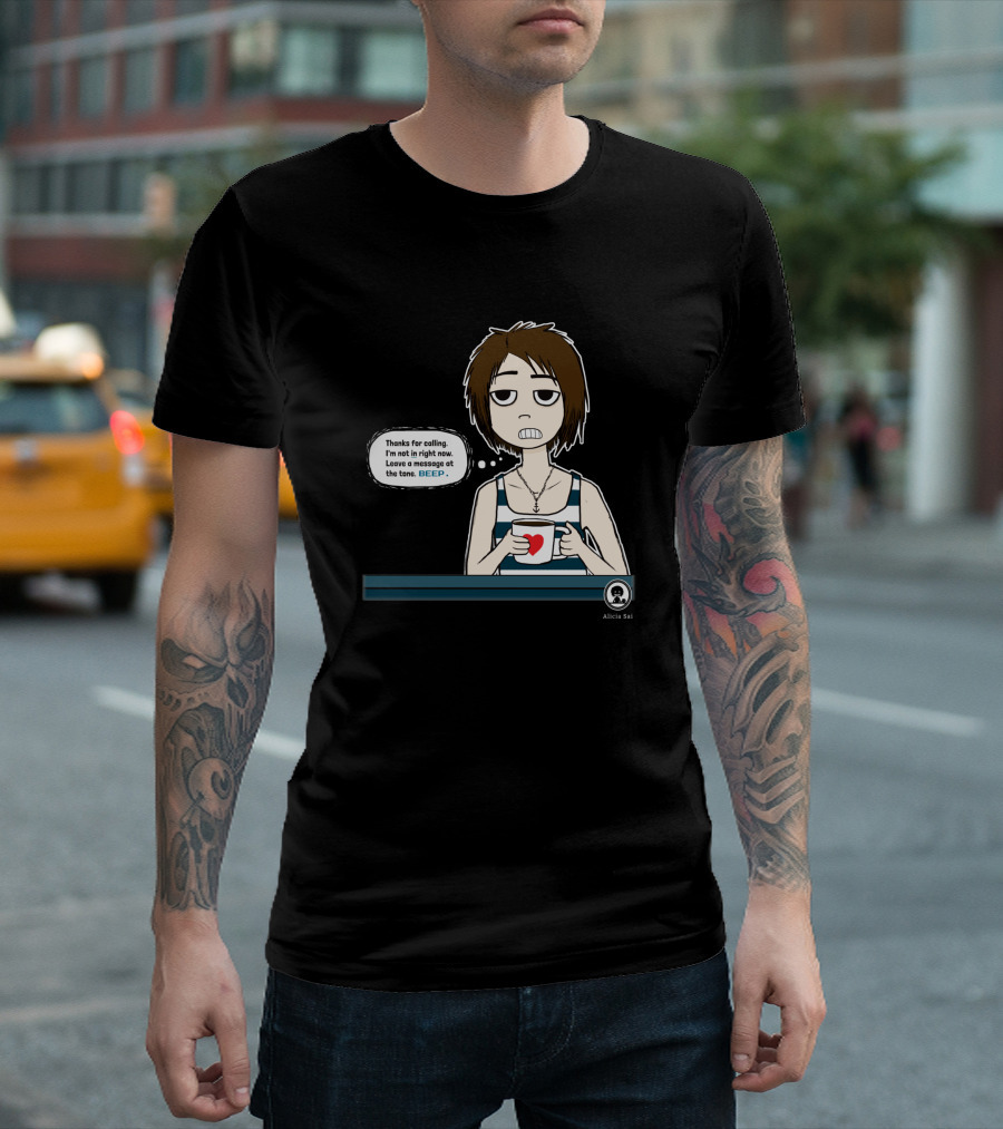 Thanks For Calling BEEP Coffee Character Alicia Sai T-Shirt