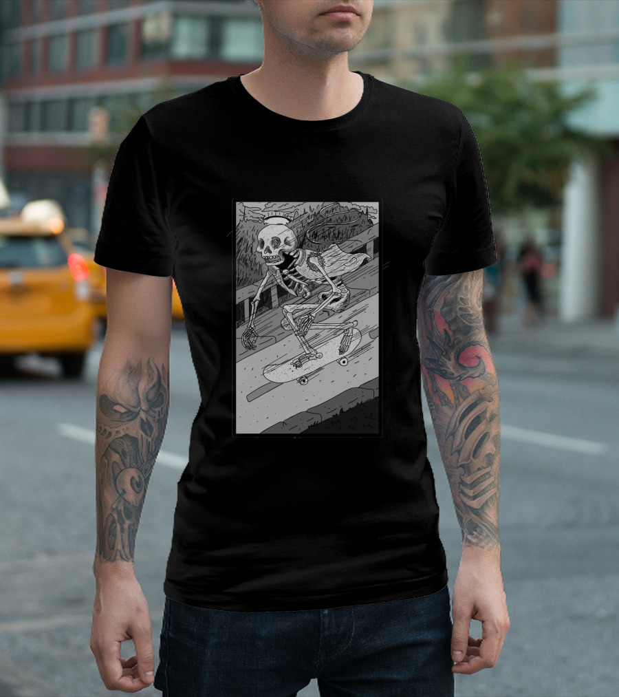 As Fast As You Can Skeleton Skateboarding 349048 T-Shirt