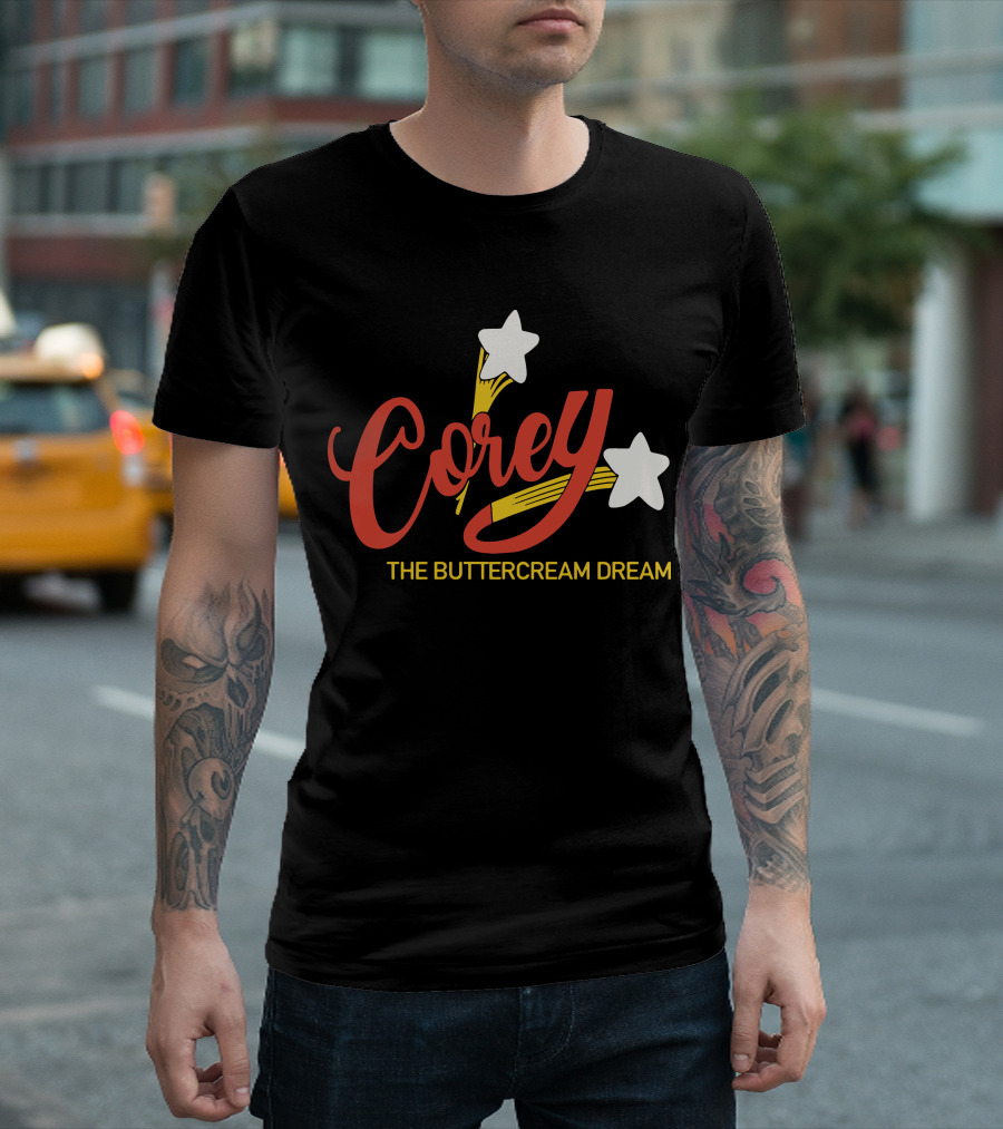Corey The Buttercream Dream Stars and Swirls T-Shirt