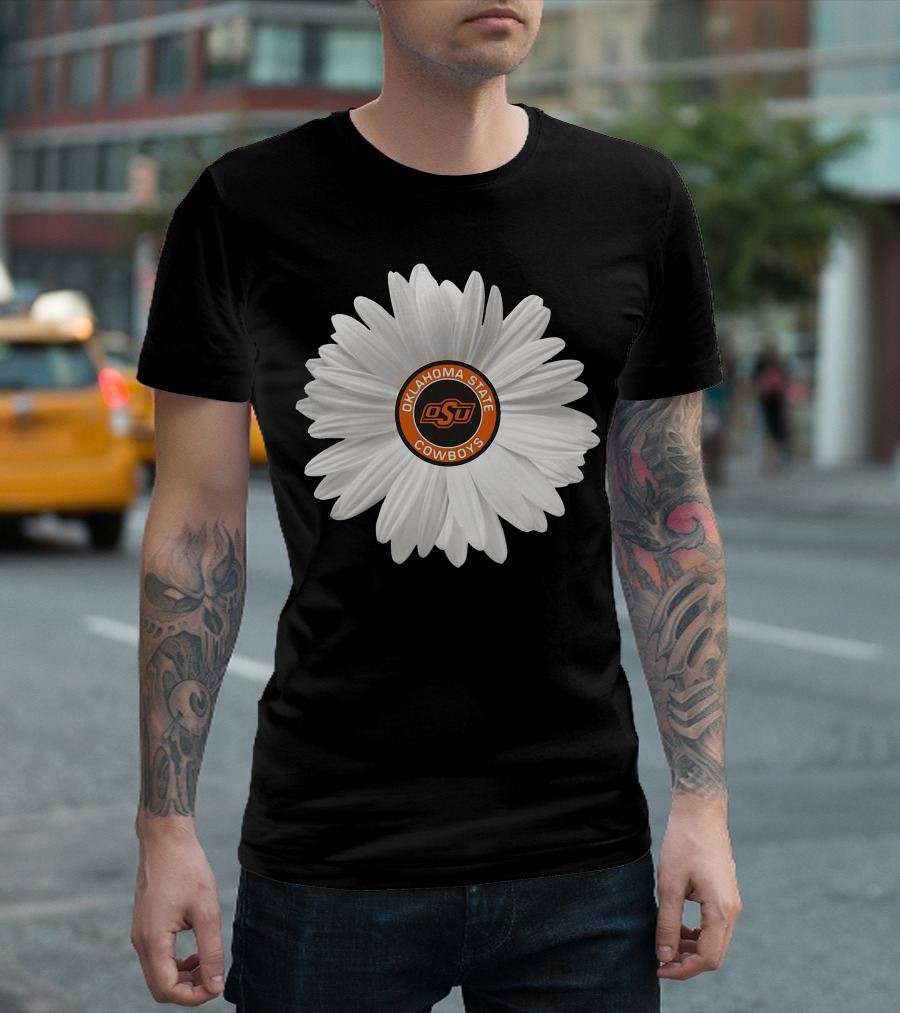 Oklahoma State Cowboys Fan Club Flower Emblem OSU T-Shirt