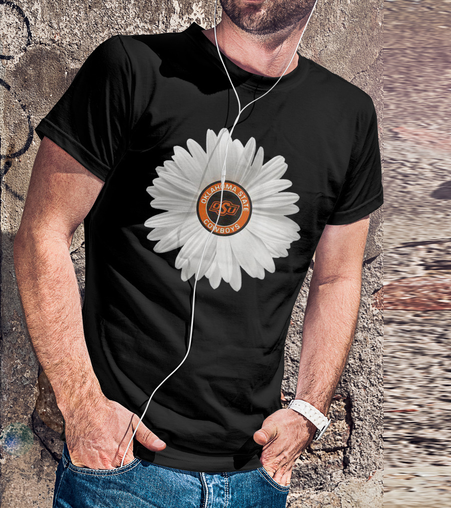 Oklahoma State Cowboys Fan Club Flower Emblem OSU T-Shirt