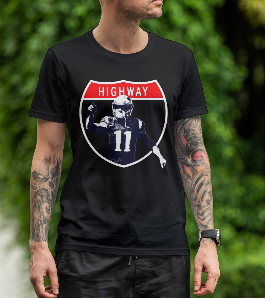 Highway Football Number 11 Shield T-Shirt