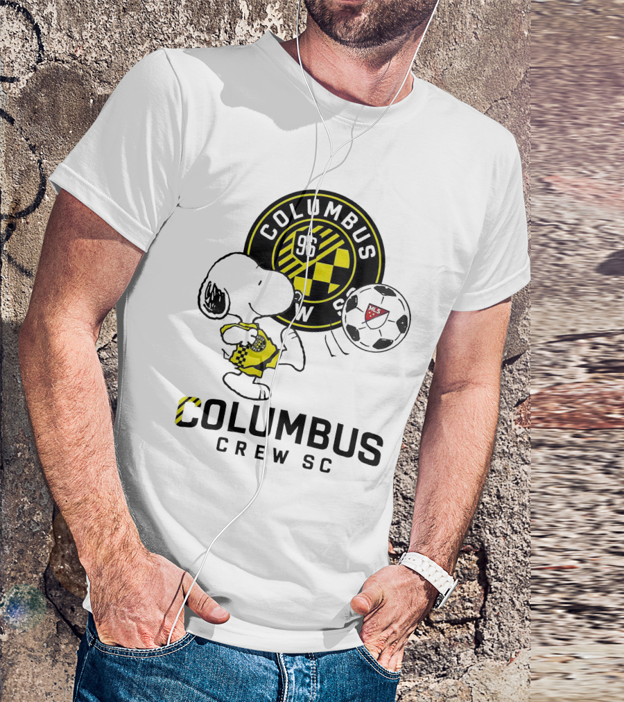 Snoopy Columbus Crew SC Soccer Shirt Iconic Peanuts Collaboration T-Shirt