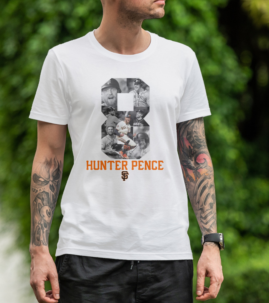 Hunter Pence San Francisco Giants Number 8 Baseball T-Shirt