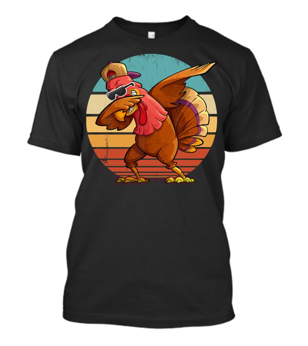 Thanksgiving Turkey Dabbing In Sunglasses And Hat T-Shirt