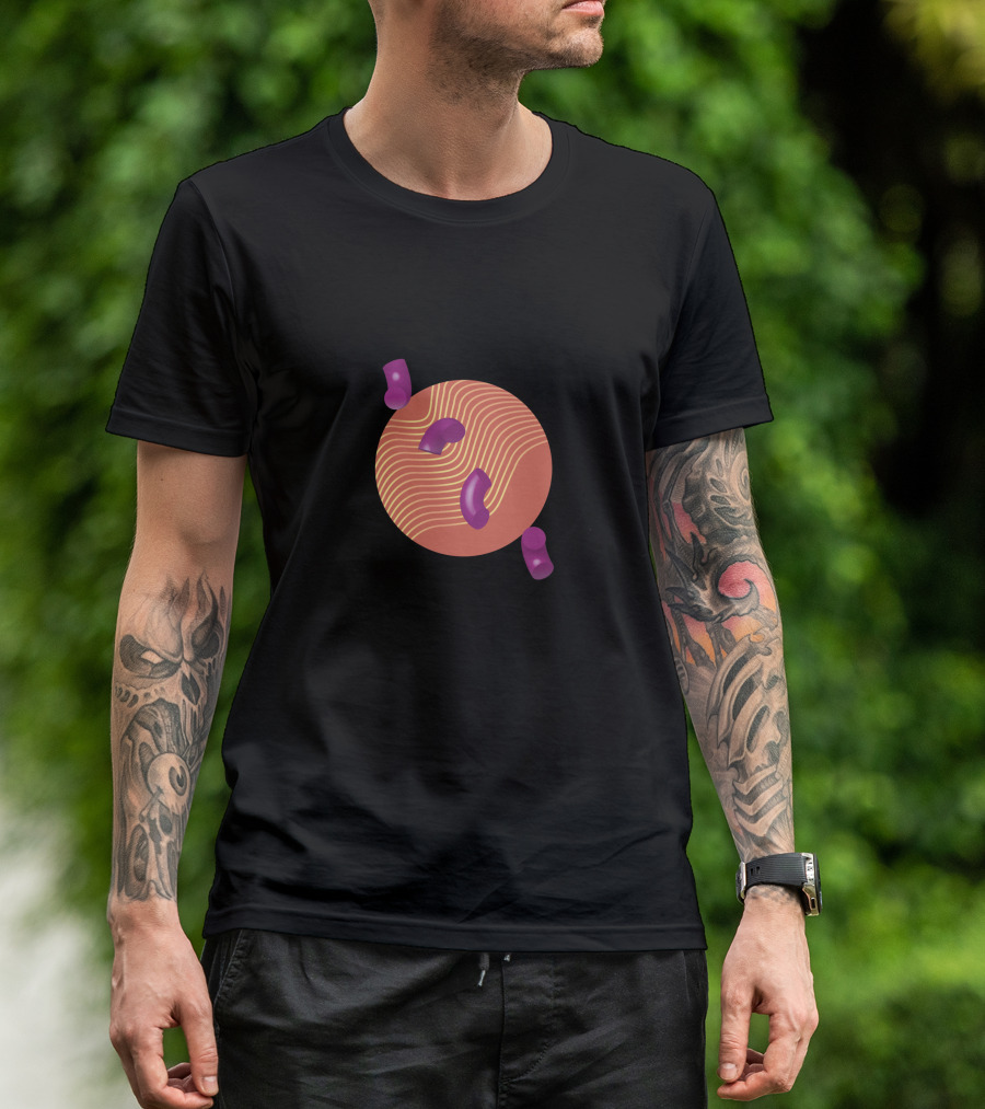 3D Tubes Abstract Waves Circle T-Shirt