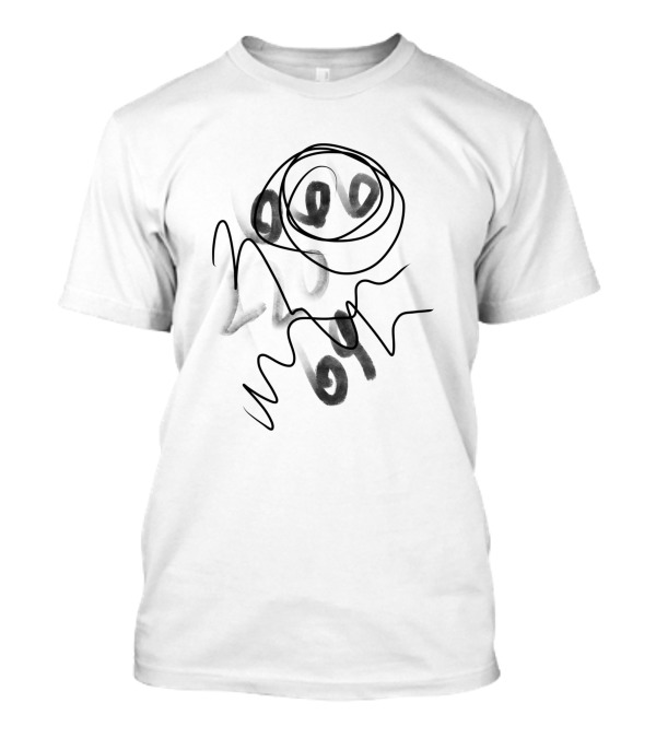 66642069 Smiley Face Black Abstract Jumper T-Shirt