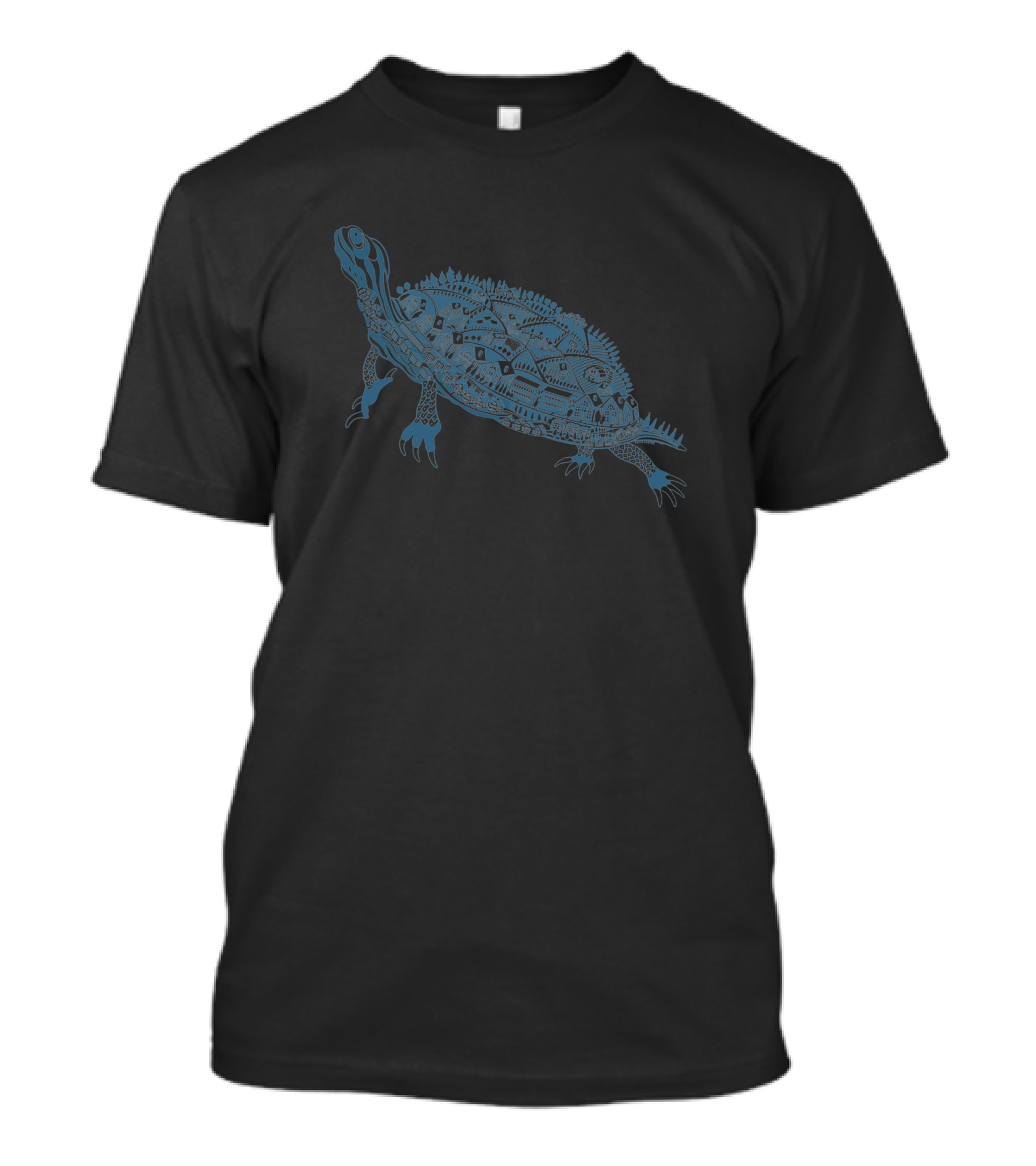 Back Roads Blue Turtle Scenic Landscape 1094094 T-Shirt