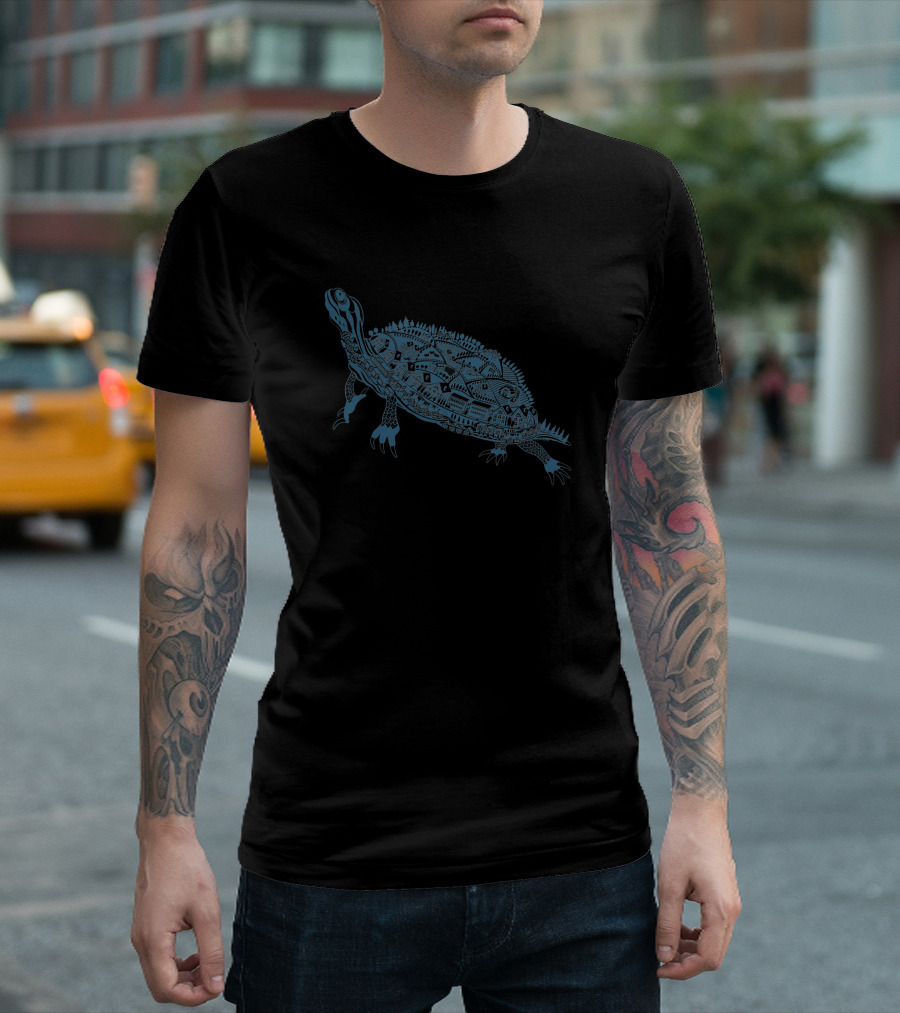 Back Roads Blue Turtle Scenic Landscape 1094094 T-Shirt