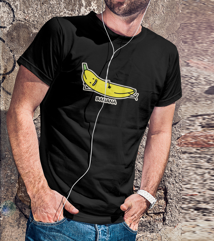 Happy Banana Relaxing Smiling Laying Down T-Shirt