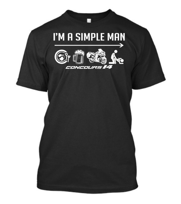 I'm A Simple Man Kawasaki Concours 14 Icons Of Food Beer Motorcycle Family T-Shirt