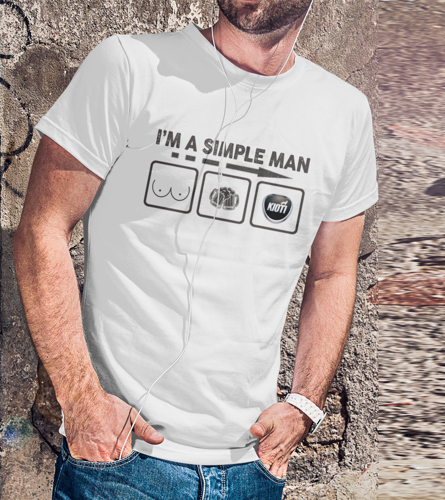 I'm A Simple Man Beer Kioti Tractors T-Shirt