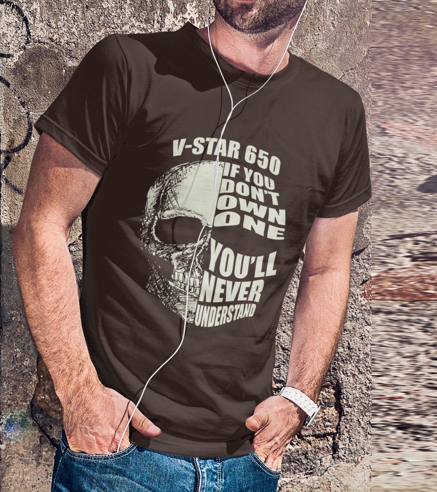 V-Star 650 If You Don't Own One You'll Never Understand Skull T-Shirt