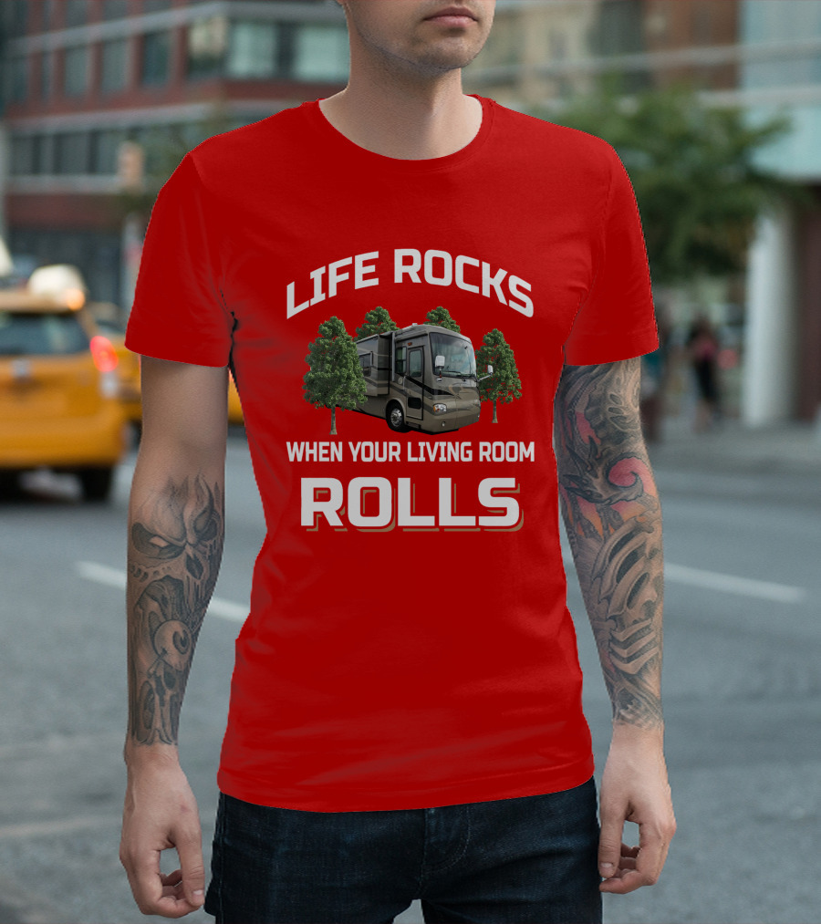Life Rocks When Your Living Room Rolls Allegro Bus T-Shirt
