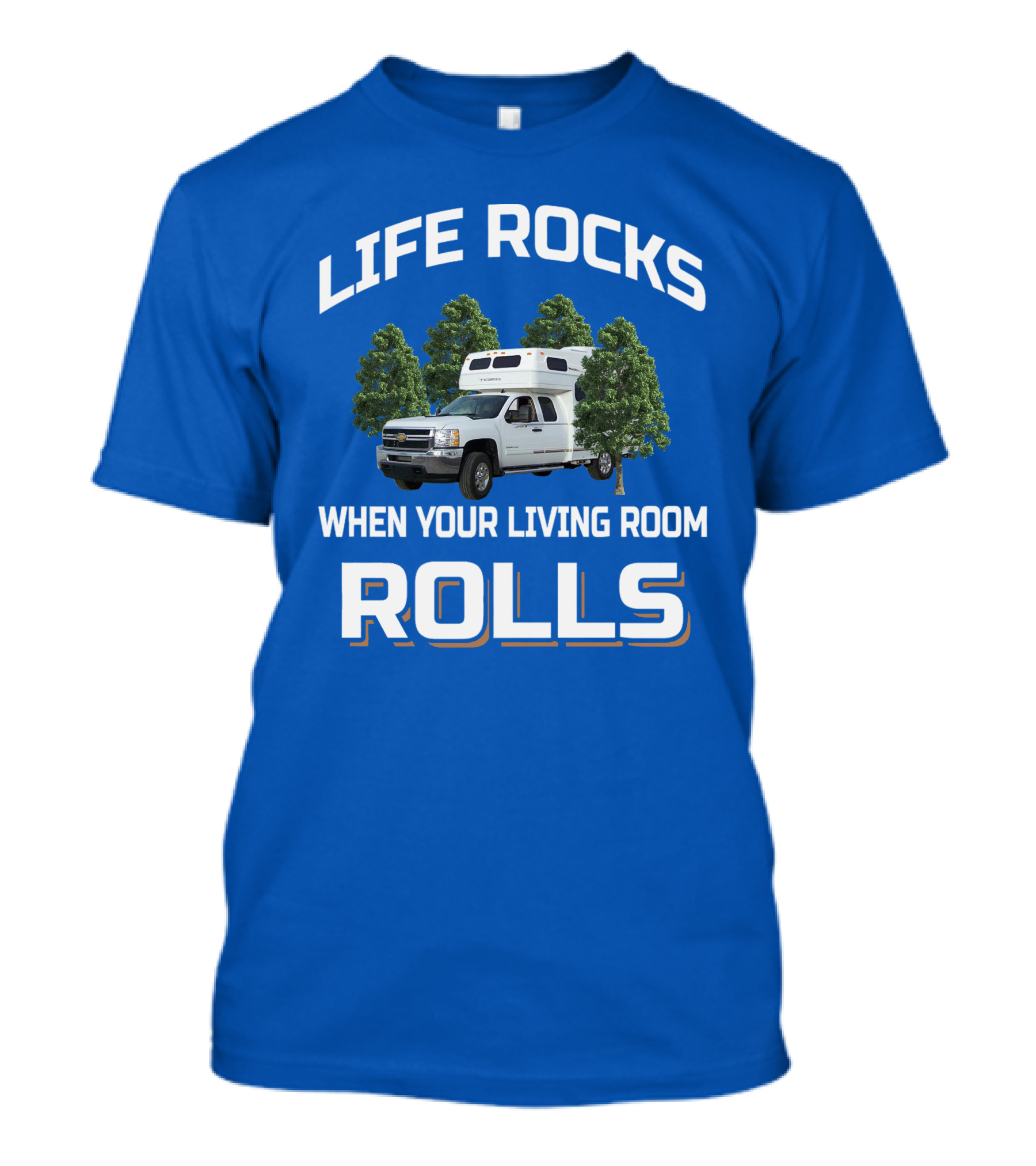 LIFE ROCKS WHEN YOUR LIVING ROOM ROLLS Tiger T-Shirt