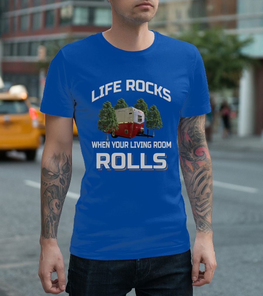 Life Rocks When Your Living Room Rolls Shasta Compact T-Shirt