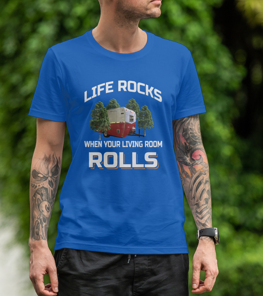 Life Rocks When Your Living Room Rolls Shasta Compact T-Shirt