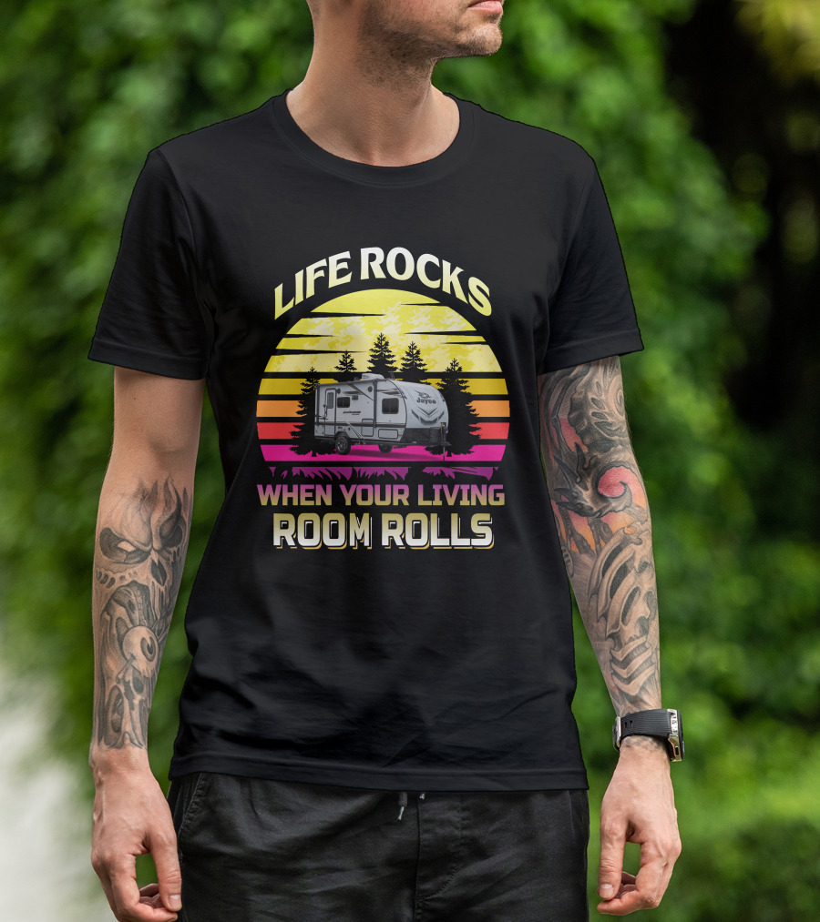Life Rocks When Your Living Room Rolls Jayco Feather 166FBS T-Shirt