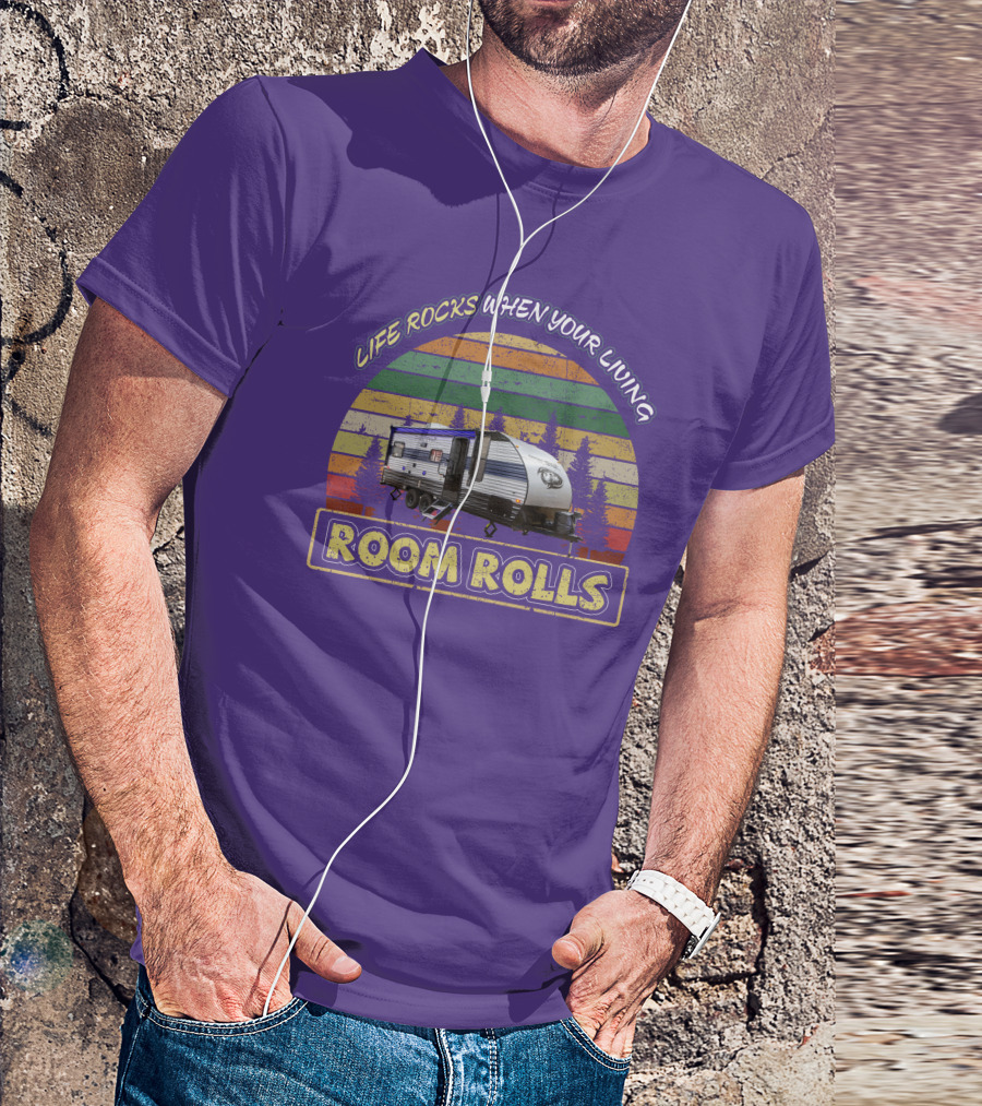 LIFE ROCKS WHEN YOUR LIVING ROOM ROLLS Grey Wolf 20RDSE T-Shirt