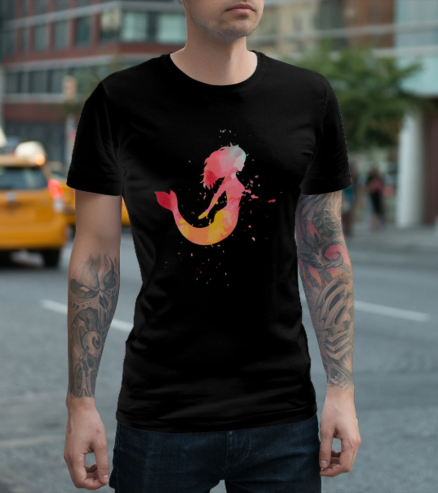 Mermaid Colorful Minimalist Fashion T-Shirt