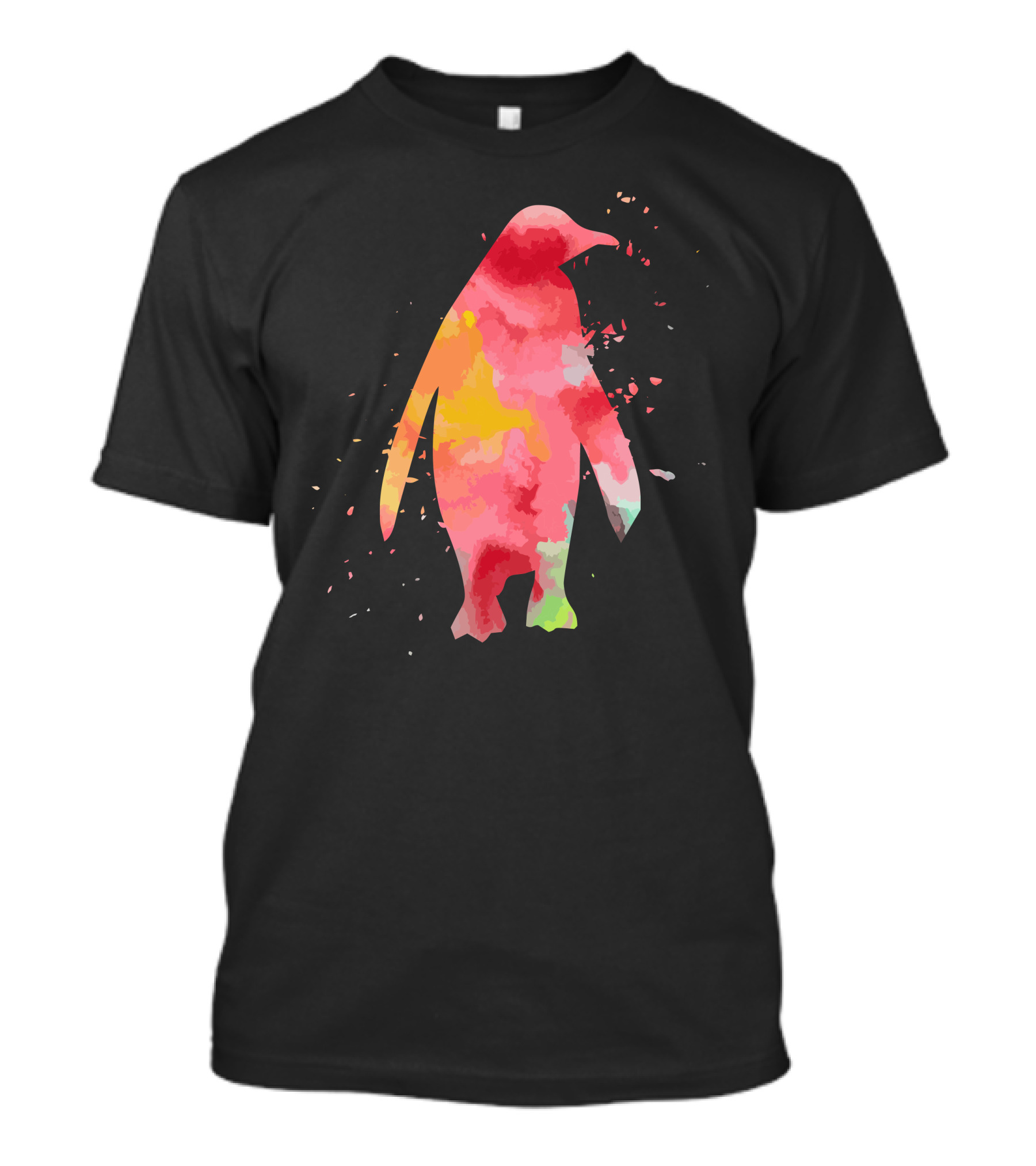 Minimalist Colorful Penguin Fashion T-Shirt