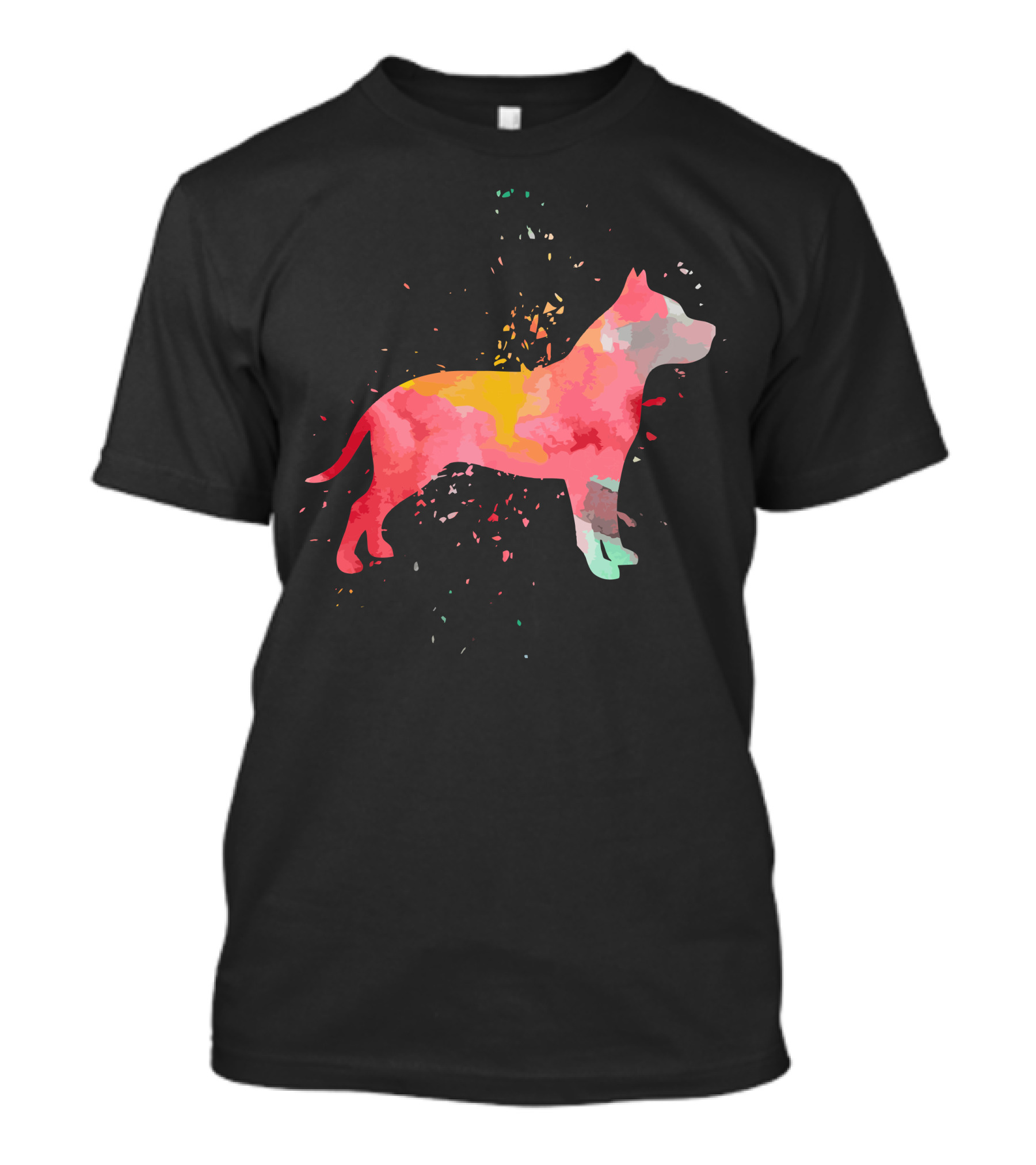 Pitbull Colorful Minimalist Fashion T-Shirt
