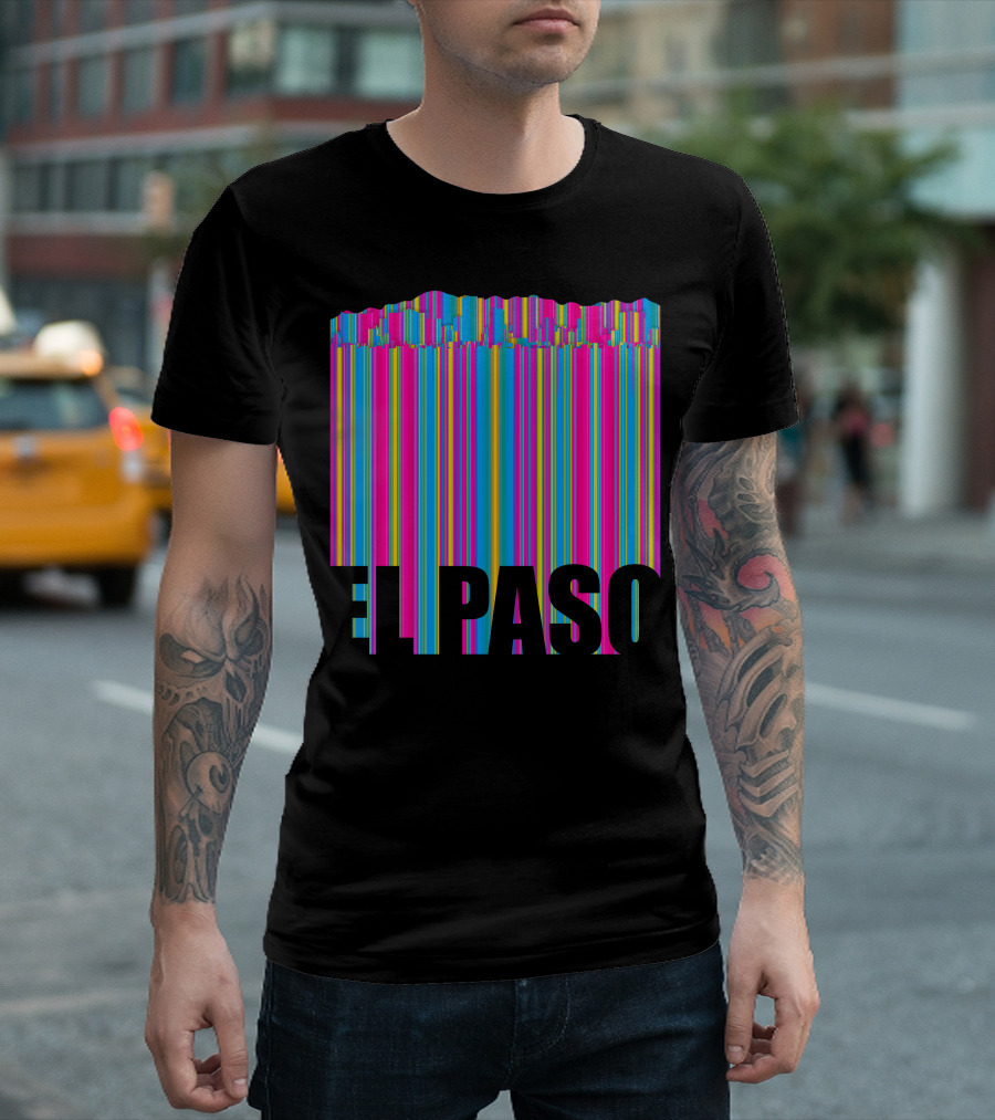 El Paso Skyline Colorful Stripes T-Shirt