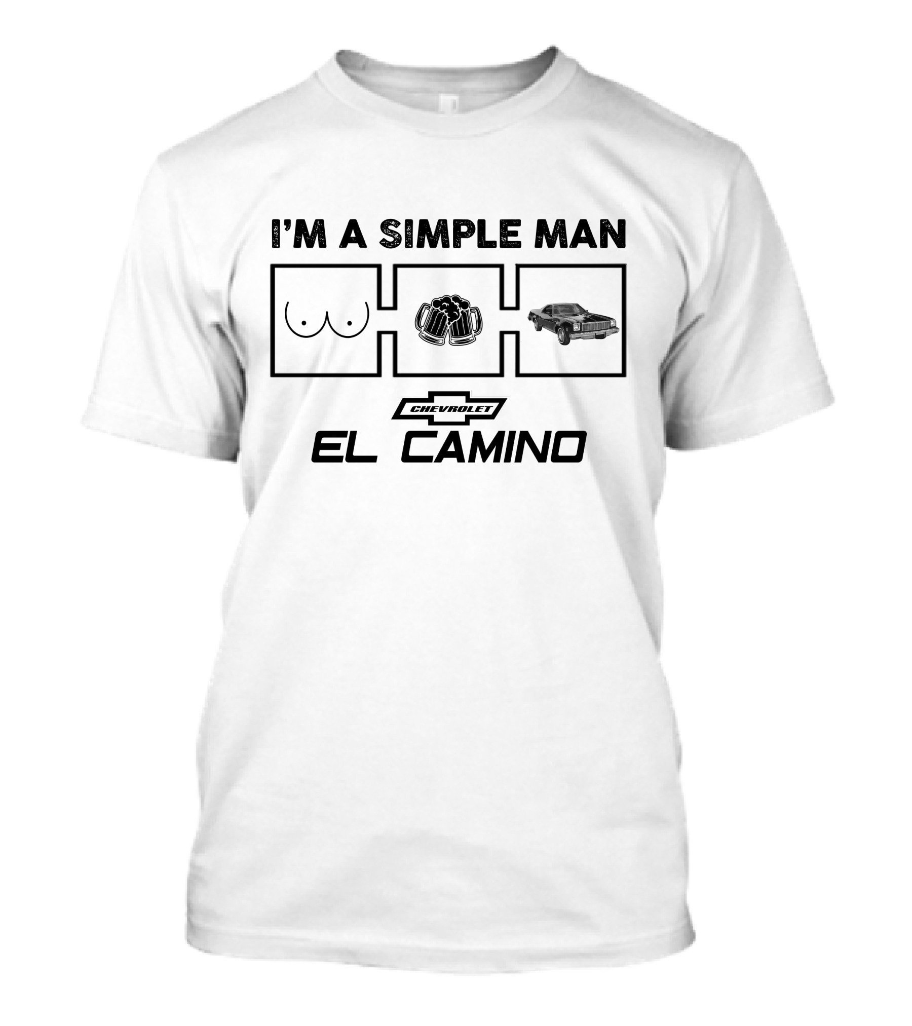 I'm A Simple Man 1975 Chevrolet El Camino T-Shirt
