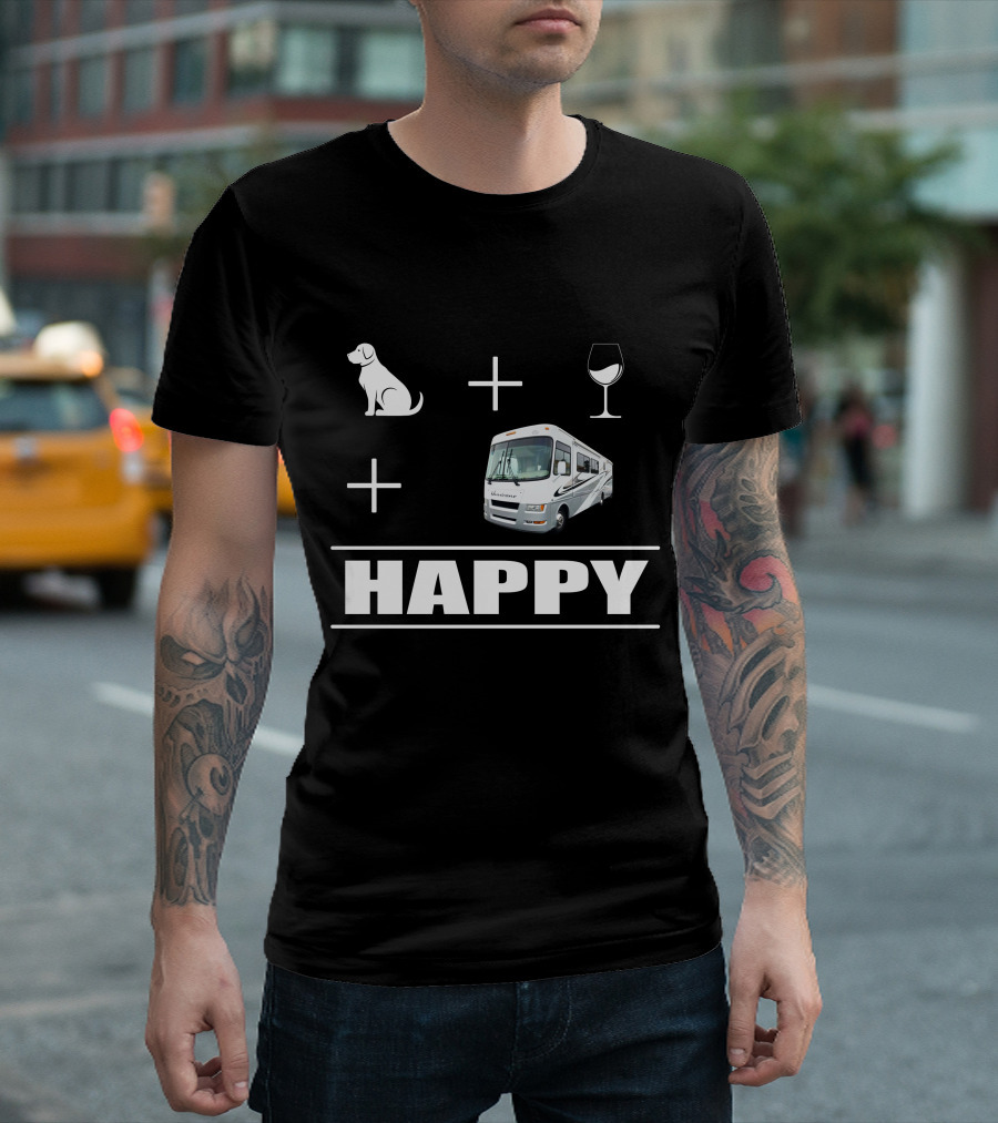 Dog Wine RV Happy T-Shirt