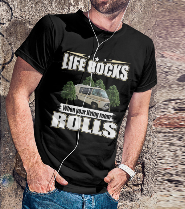 Life Rocks When Your Living Room Rolls 1976 Eleganza T-Shirt