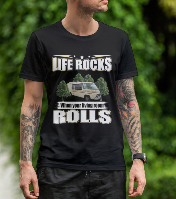 Life Rocks When Your Living Room Rolls 1976 Eleganza T-Shirt