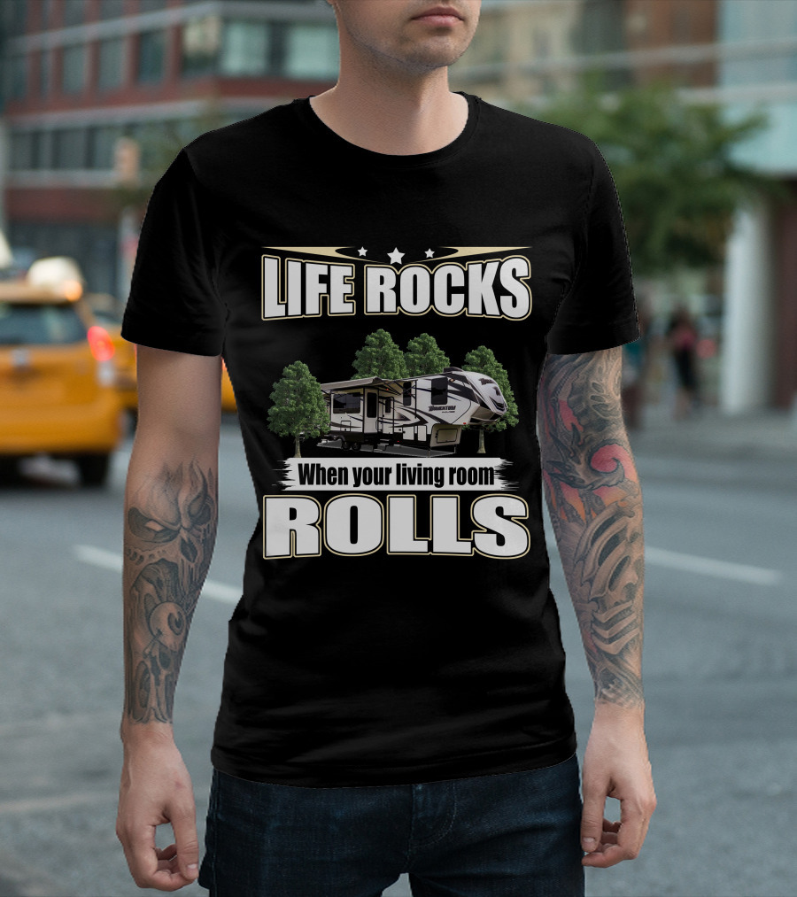 Life Rocks When Your Living Room Rolls Grand Design Momentum 349M T-Shirt
