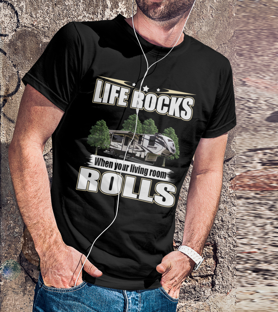 Life Rocks When Your Living Room Rolls Grand Design Momentum 349M T-Shirt